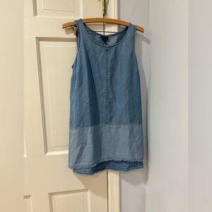J.Jill Denim, size small two town sleeveless denim shirt gray material on bottom